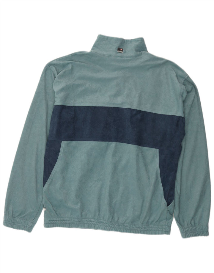 Mc Kees Hombre Chándal Top Chaqueta Poliéster Color Block Azul Medio