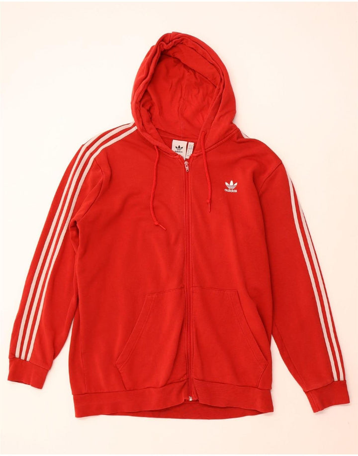 ADIDAS Sudadera con capucha y cremallera para hombre XL Algodón rojo