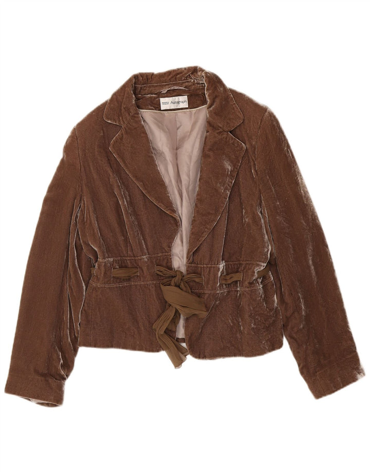 Marks & Spencer Chaqueta Blazer de Terciopelo Autograph para Mujer UK 44 Marrón Medio