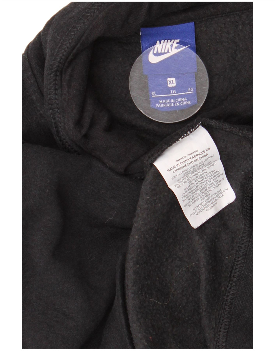 Nike - Sudadera con cuello vuelto para mujer, talla 40, XL, rayón negro
