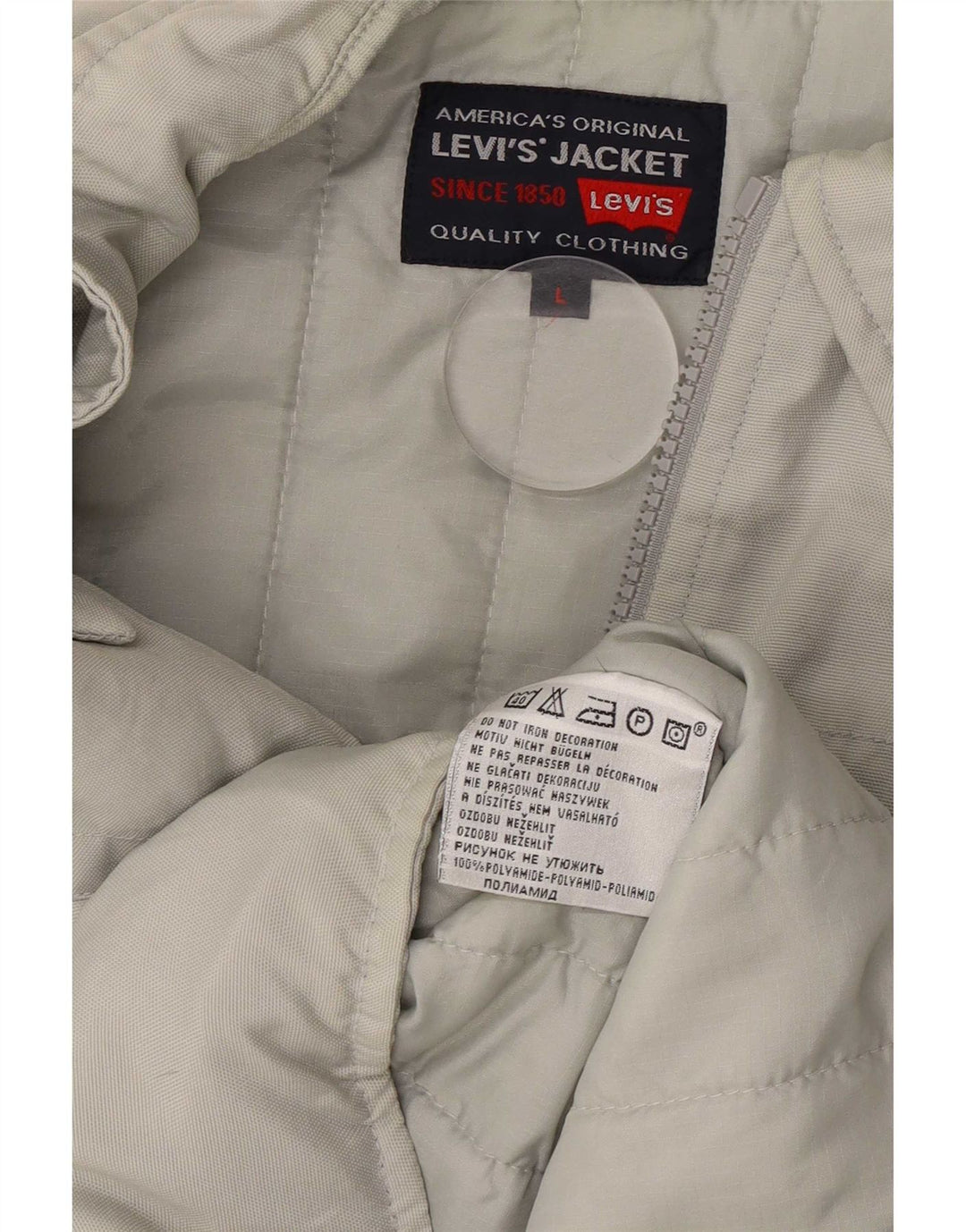 Levi's Chaqueta utilitaria para hombre Reino Unido 40 Grande Poliamida gris
