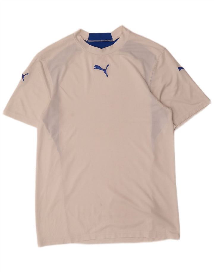 Puma Hombre Camiseta Top Small Blanco Colorblock Poliéster