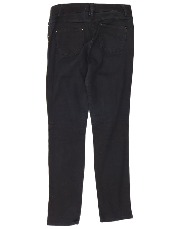 Marks & Spencer Vaqueros pitillo para mujer UK 10 Small W30 L28 Algodón negro