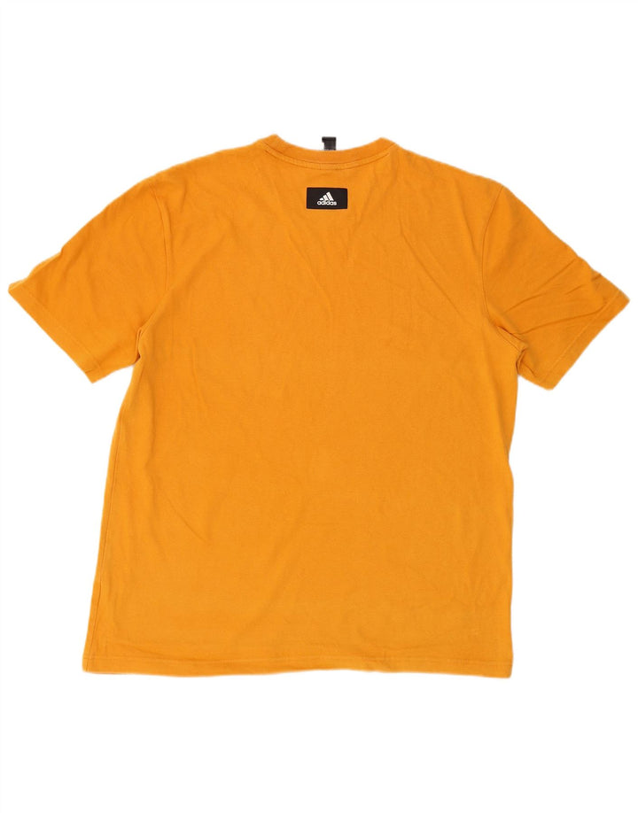 ADIDAS Camiseta gráfica para hombre Top grande amarillo