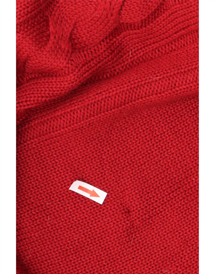 Daniel Hechter Jersey de cuello redondo para hombre, talla 4XL, lana burdeos