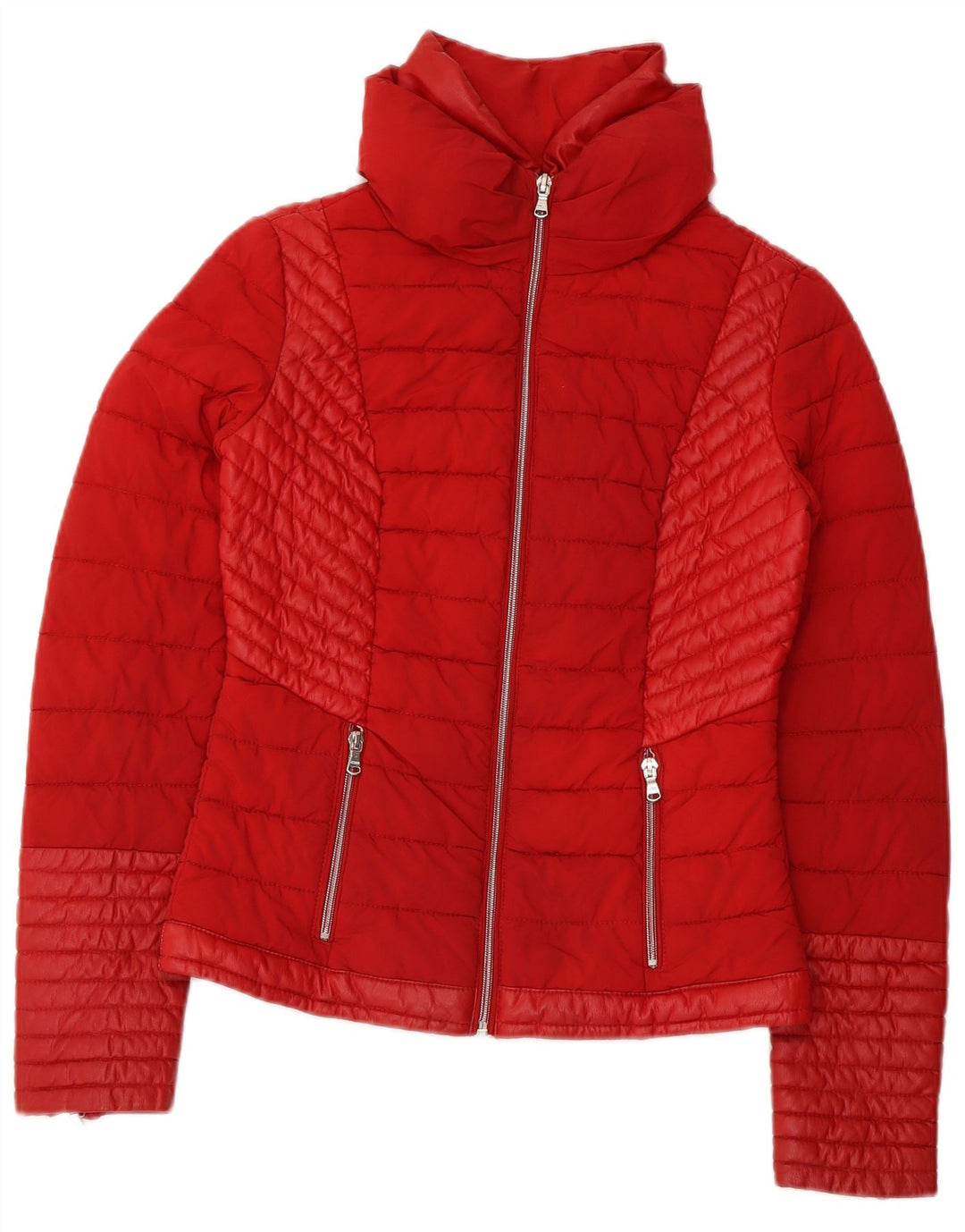 Guess Chaqueta Acolchada Mujer UK 6 XS Poliuretano Rojo