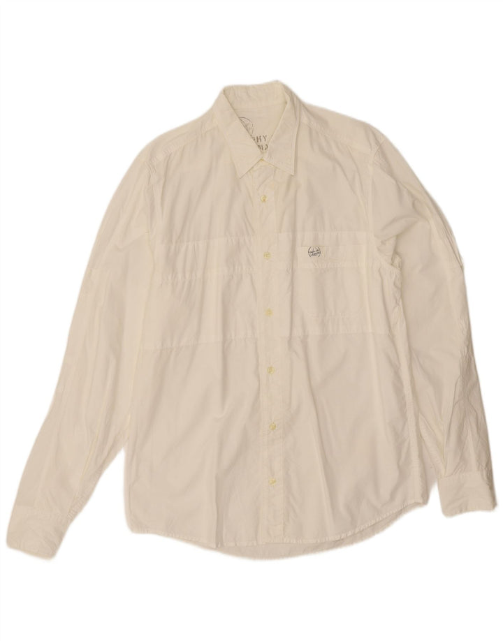 Murphy & Nye Camisa Sailmakers para hombre grande de algodón blanco roto