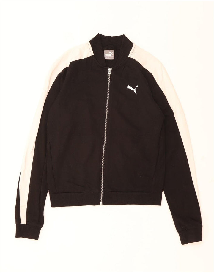 Puma Chaqueta de chándal para mujer UK 8 Small Black Colourblock