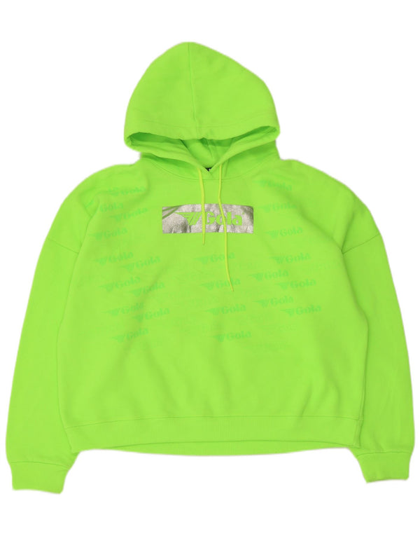 Gola Jersey con capucha y gráfico de corte extragrande para mujer UK 40 XL Verde moteado