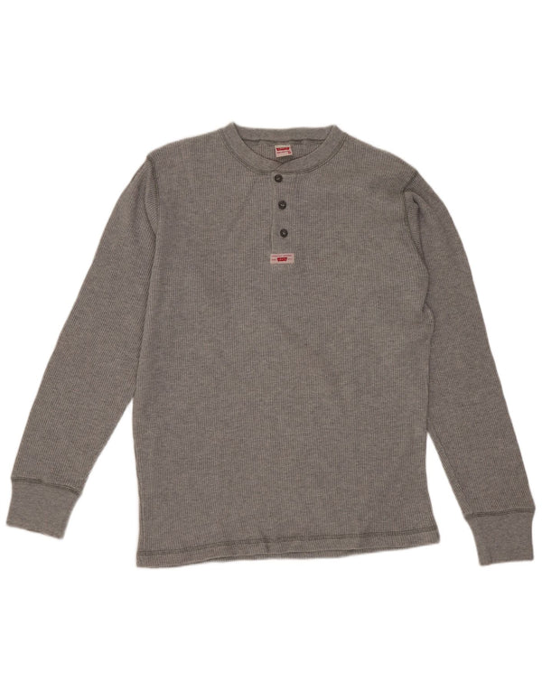 Levi's Hombre Top Manga Larga Algodón Gris Medio