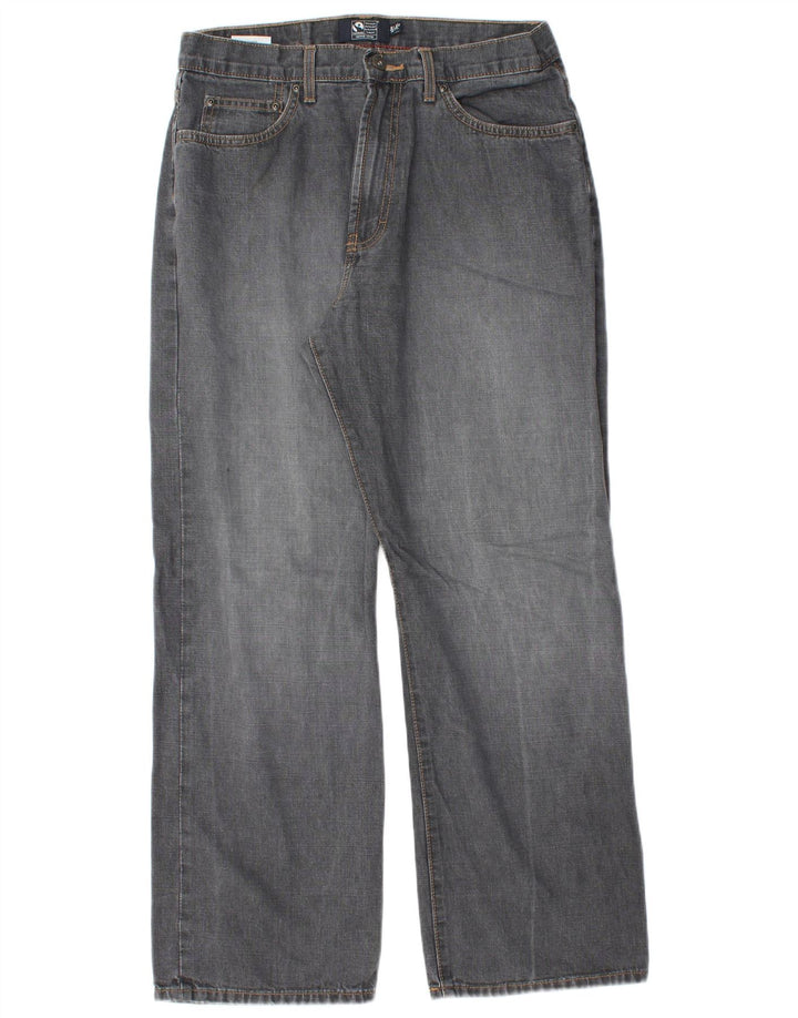 Marks & Spencer Jeans rectos azules Harbor para hombre W32 L29 Algodón gris