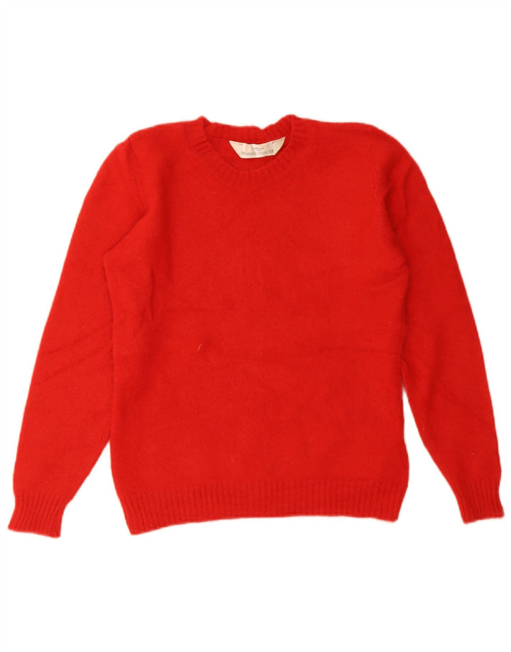 Marks & Spencer Suéter Corto con Cuello Redondo para Mujer UK 8 Small Rojo