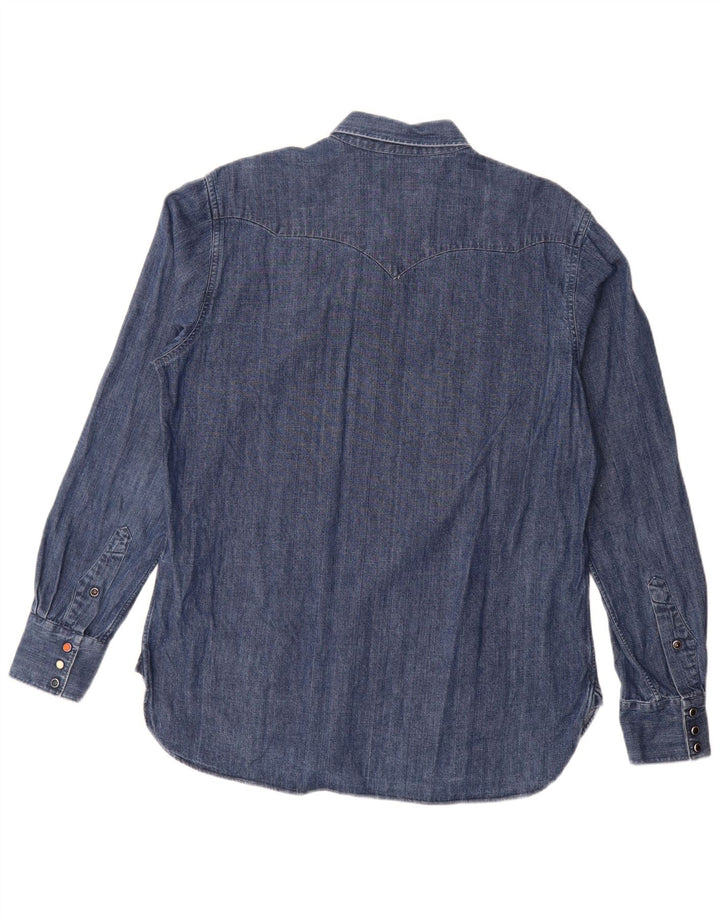 Bagutta Camisa Vaquera Para Hombre Azul Grande