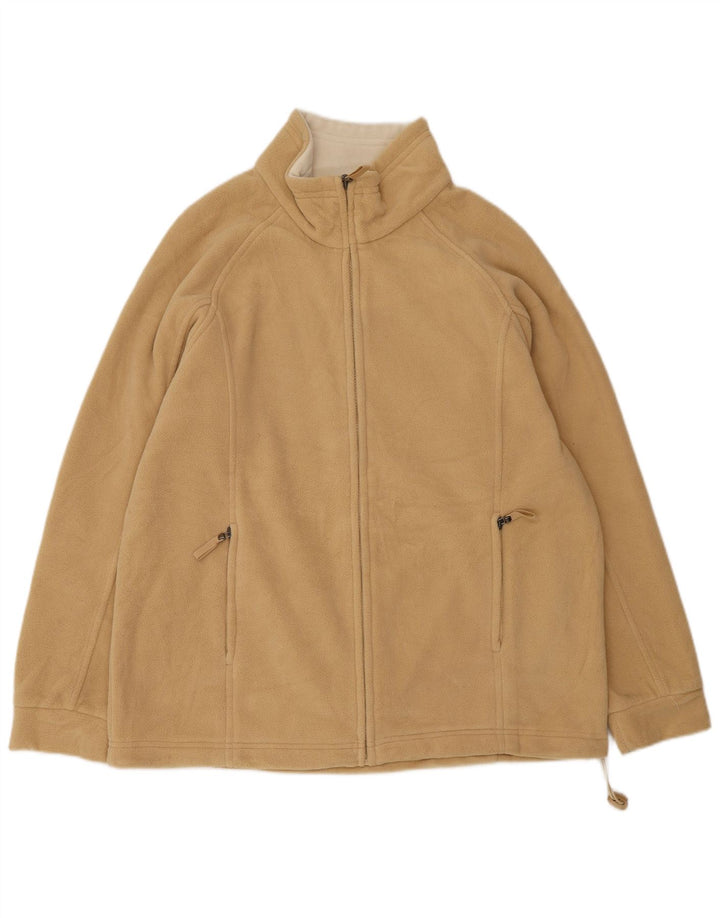 Marks & Spencer Chaqueta polar para mujer UK 44 Grande Poliéster beige