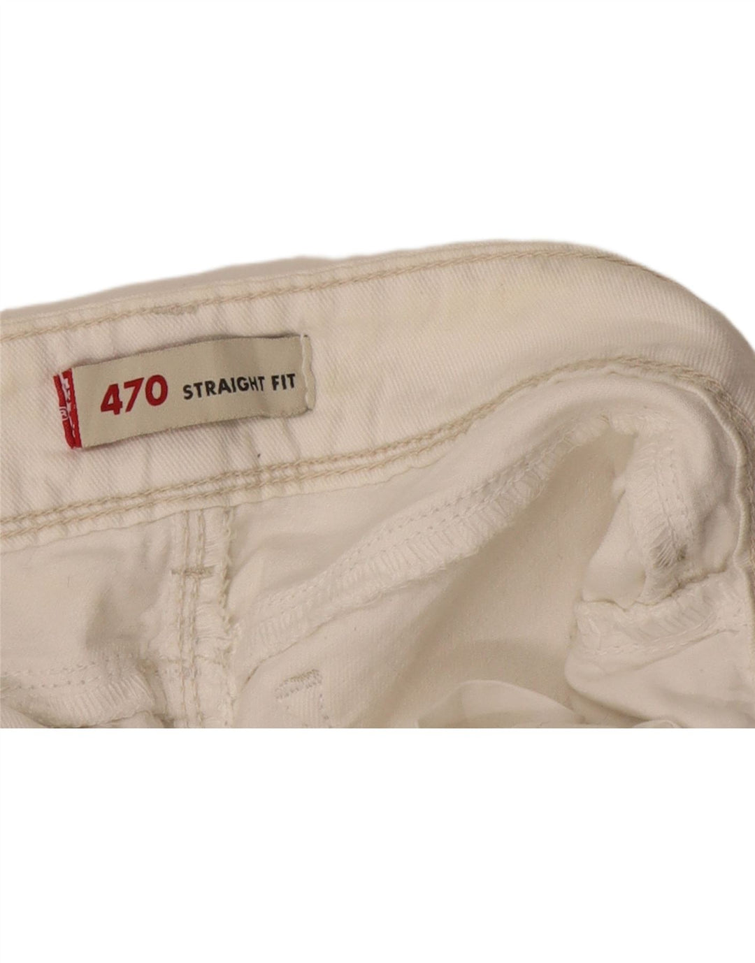 Levi's Vaqueros Rectos De Cintura Baja 470 Para Mujer W32 L32 Blanco Roto