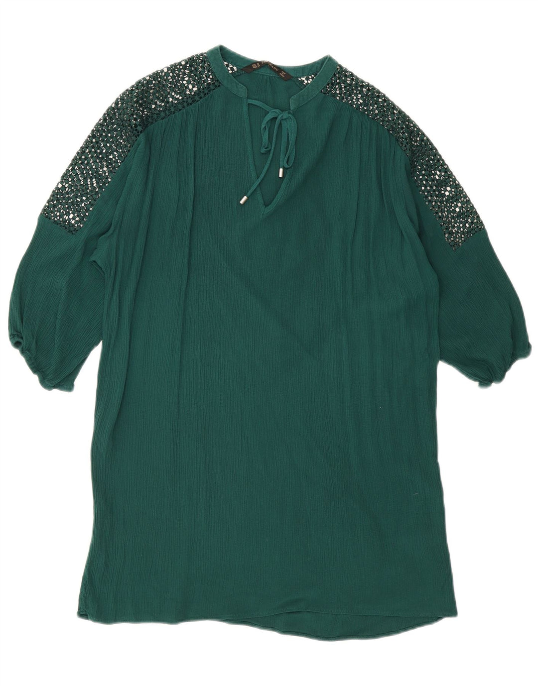 Zara Vestido recto para mujer UK 44 Viscosa verde medio