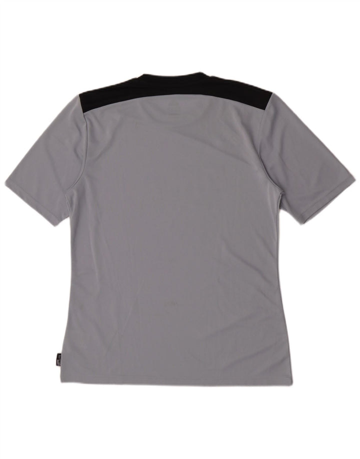 Adidas Hombre Climalite Graphic Camiseta Top Gris Medio Colorblock Poliéster