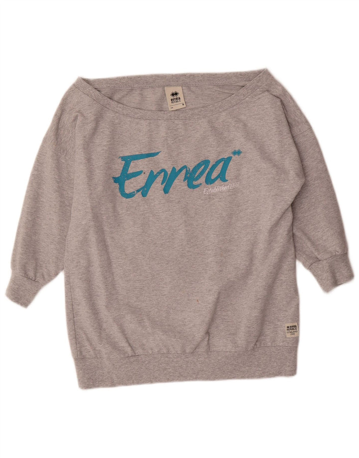 Errea - Sudadera extragrande con hombros descubiertos para mujer, talla 10, color gris