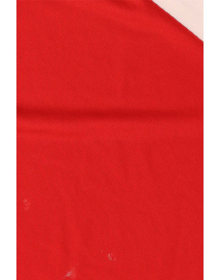Fila Polo para hombre de poliéster con bloques de color rojo grande
