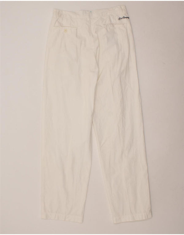BEST COMPANY Pantalón chino con pinzas para hombre W32 L32 Blanco