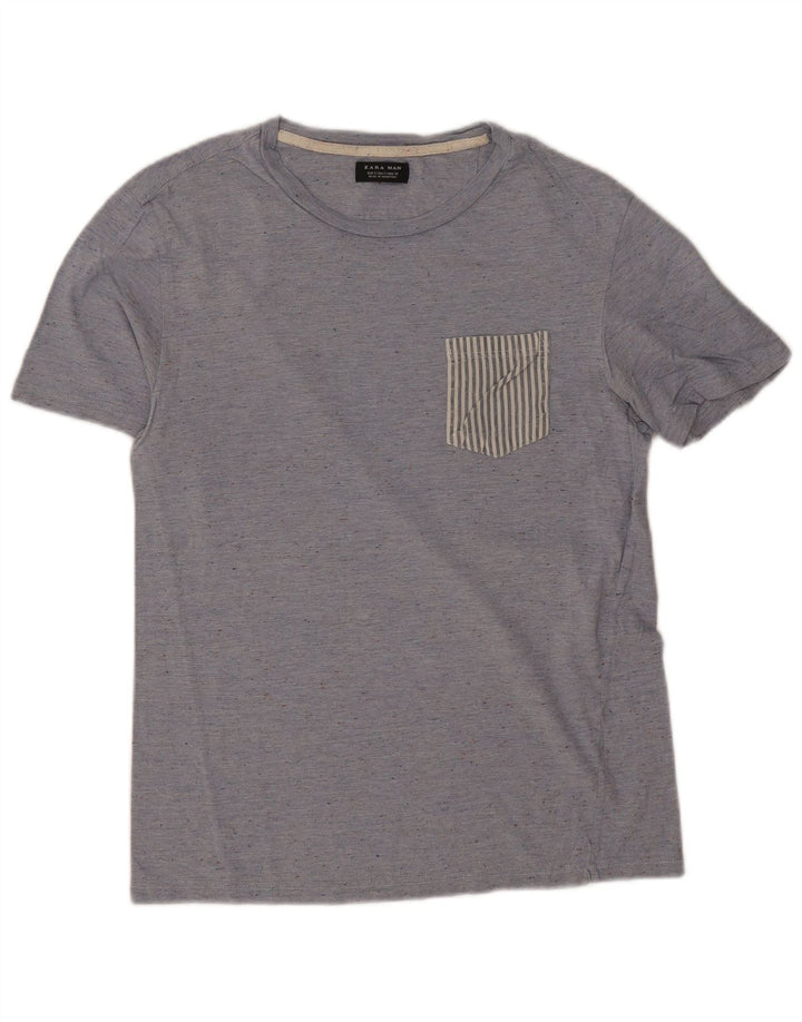 Zara Hombre Camiseta Top Small Azul Moteado