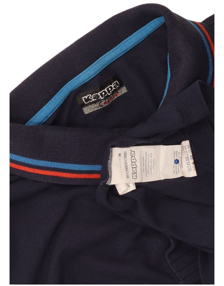 Kappa Polo Hombre Grande Azul Marino Algodón