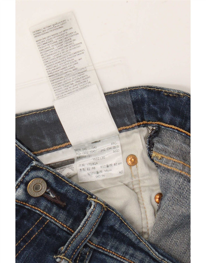 Vaqueros ajustados desgastados para hombre Levi's W32 L27 Algodón azul