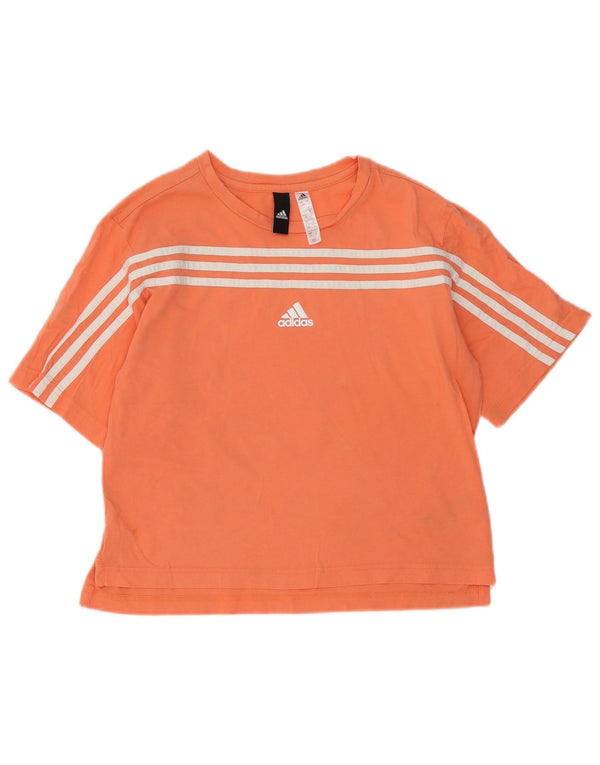 Adidas Camiseta Mujer Top UK 8/10 Small Naranja Algodón