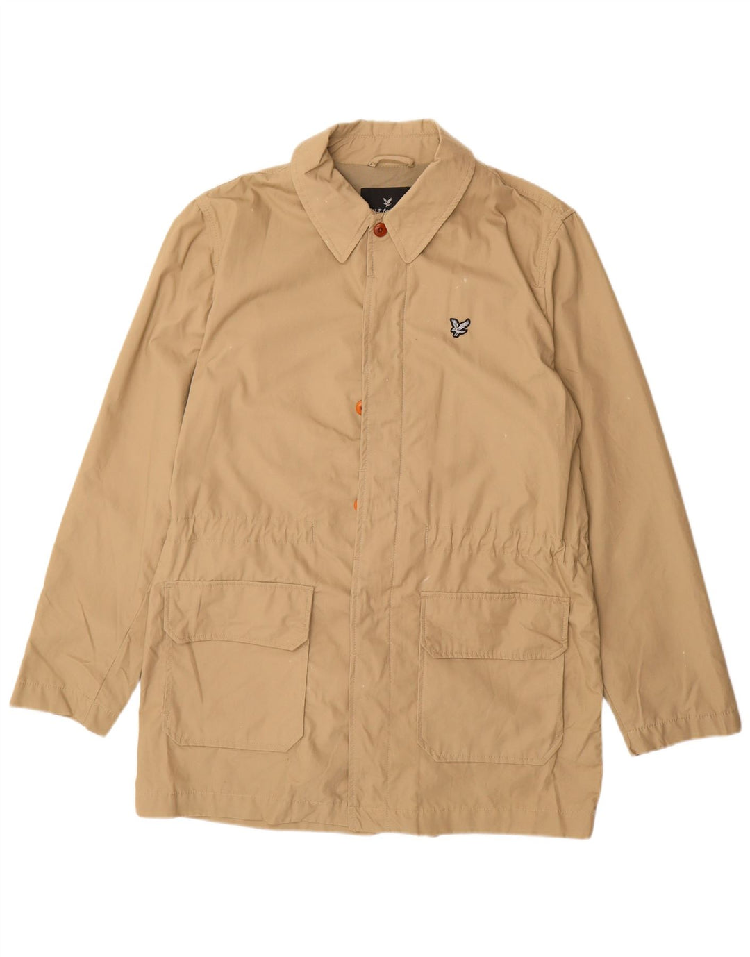 LYLE & SCOTT Chaqueta utilitaria para hombre UK 40 Grande Algodón beige