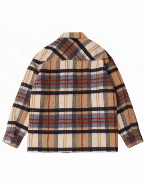 Chaqueta utilitaria Zara para mujer ES 40 Pequeña Poliamida a cuadros multicolor