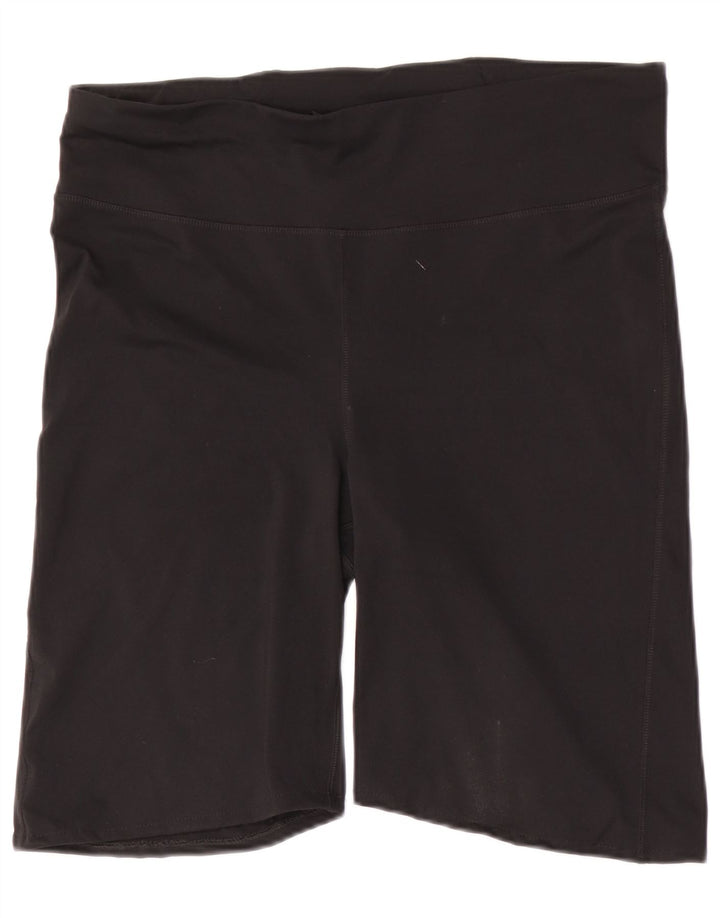 MARKS & SPENCER Pantalones cortos deportivos de ajuste regular para mujer UK 46 Grande Negro