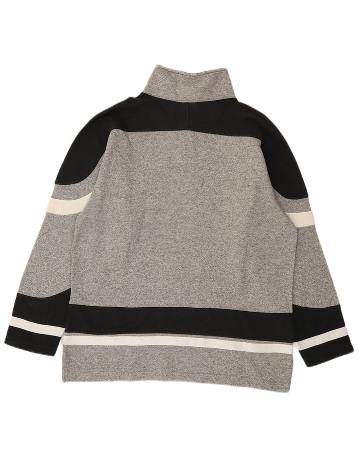 Champion Sudadera Con Cuello Y Cremallera Gráfica Para Hombre Jersey Pequeño Gris Colorblock