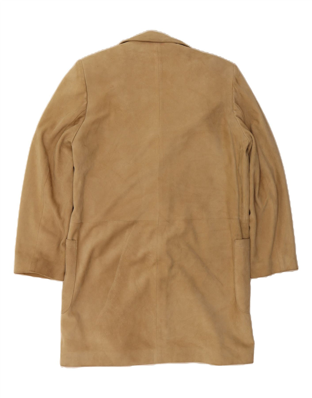 VINTAGE Womens Suede Jacket EU 42 XL Beige Leather Vintage Vintage and Second-Hand Vintage from Messina Hembry 