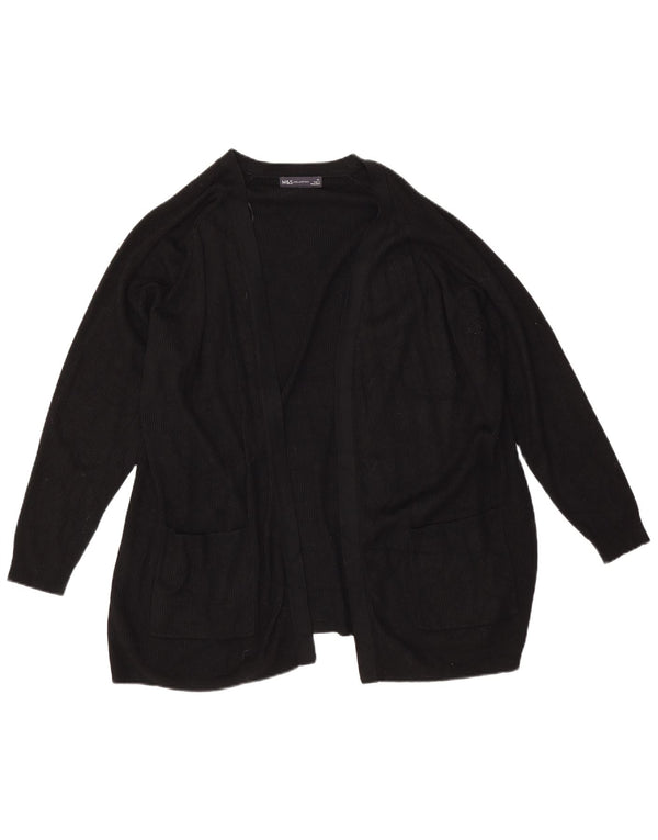 Marks & Spencer Suéter tipo cárdigan abierto para mujer UK 40 XL Viscosa negra