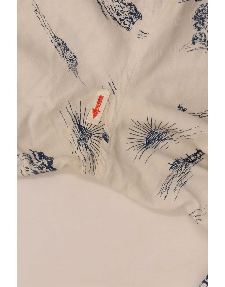 Camisa Lee De Corte Regular Con Estampado Abstracto Para Hombre Algodón Blanco Grande