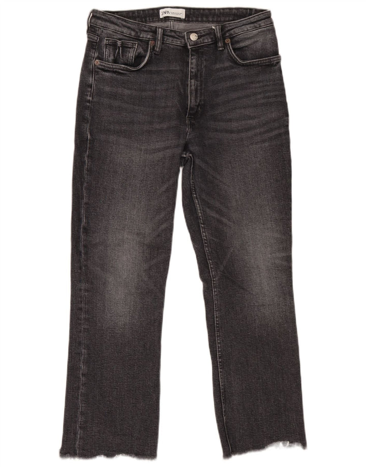 Zara Jeans Rectos Mujer EU 40 Medium W30 L26 Gris