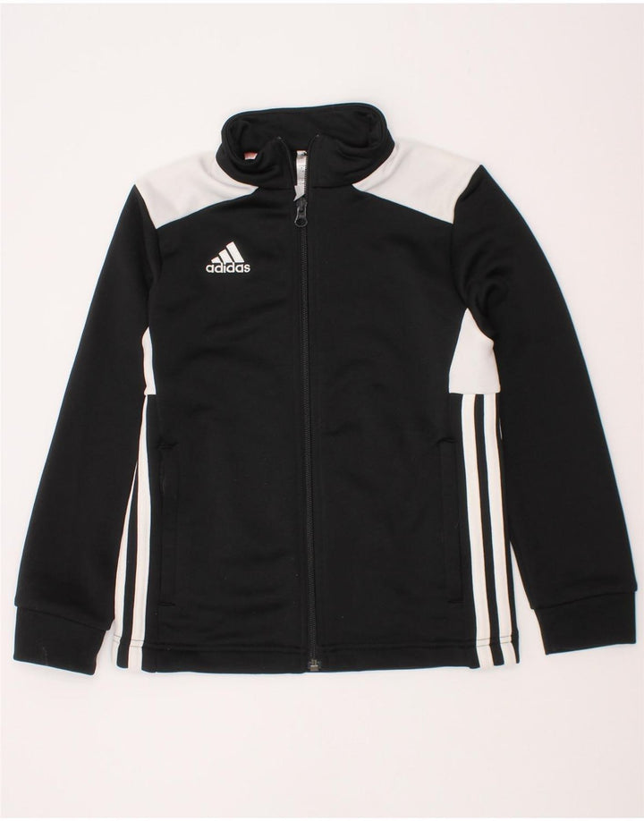 Adidas - Chaqueta de chándal para niño, 7-8 años, color negro, poliéster