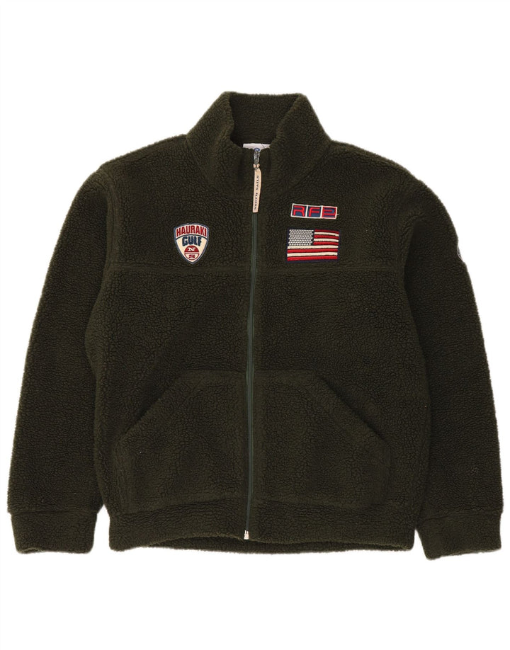 North Sails Chaqueta polar gráfica para hombre UK 38 Poliéster verde medio