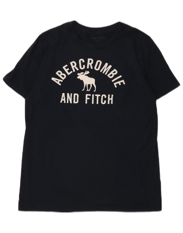Abercrombie & Fitch Camiseta estampada para niño 15-16 años Azul marino Algodón
