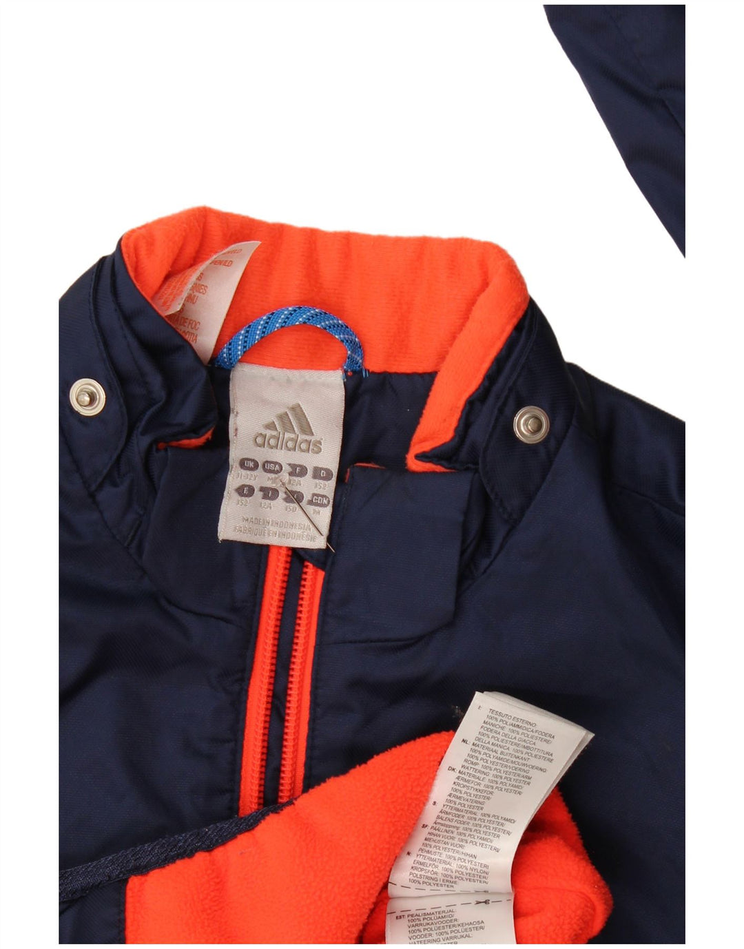 Adidas Chaqueta cortavientos para niño 11-12 años Azul marino Colorblock Poliamida