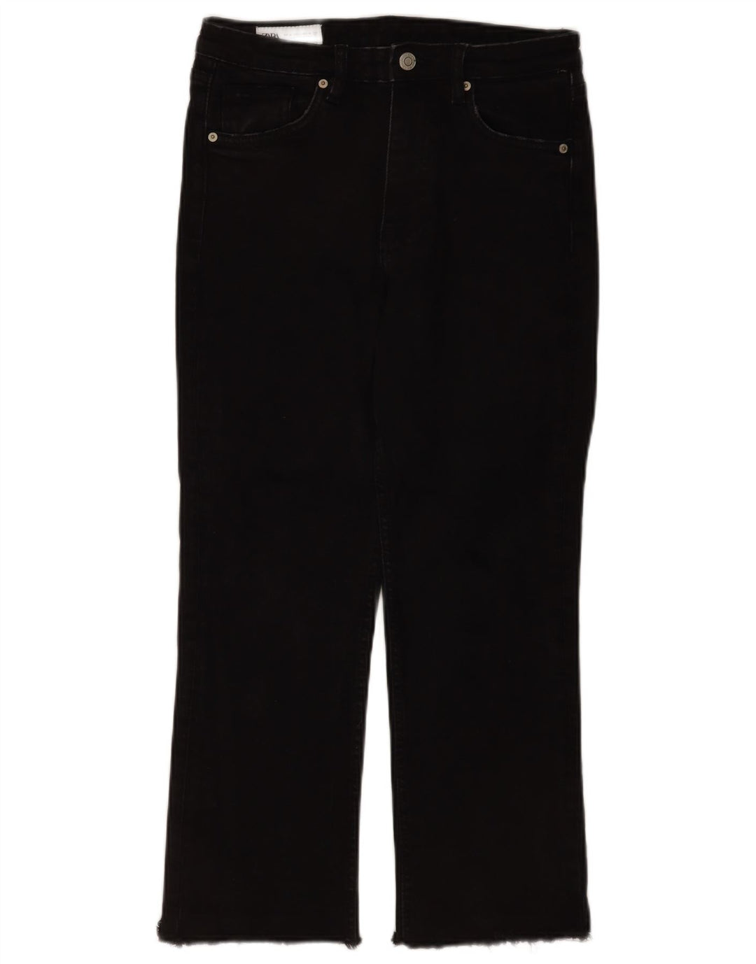 Zara Jeans Cortos Para Mujer EU 38 Small W28 L25 Negro