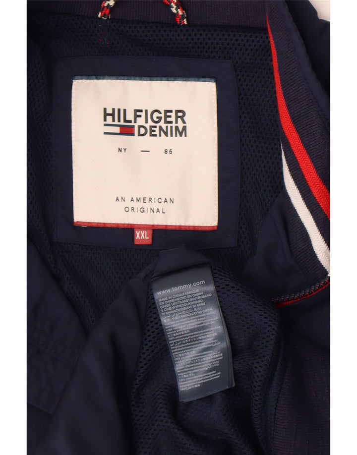 Tommy Hilfiger Chaqueta Bomber para Hombre UK 44 2XL Poliamida Azul Marino