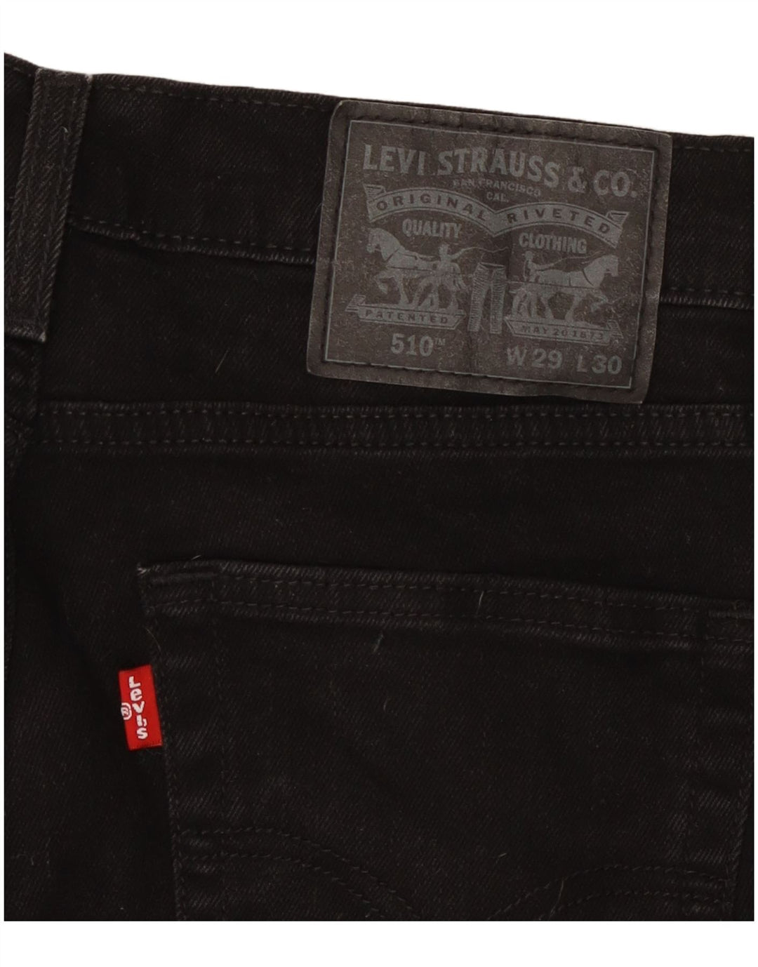 LEVI'S Vaqueros pitillo 510 para mujer W29 L27 Algodón negro