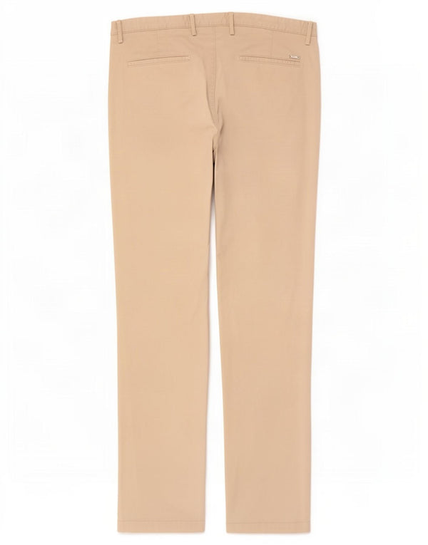 Hugo Boss Pantalones chinos ajustados para hombre EU 50 Large W34 L30 Algodón beige