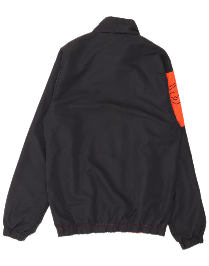 Lacoste Chaqueta superior de chándal con gráfico para hombre Talla 4 Mediana Bloque de color negro
