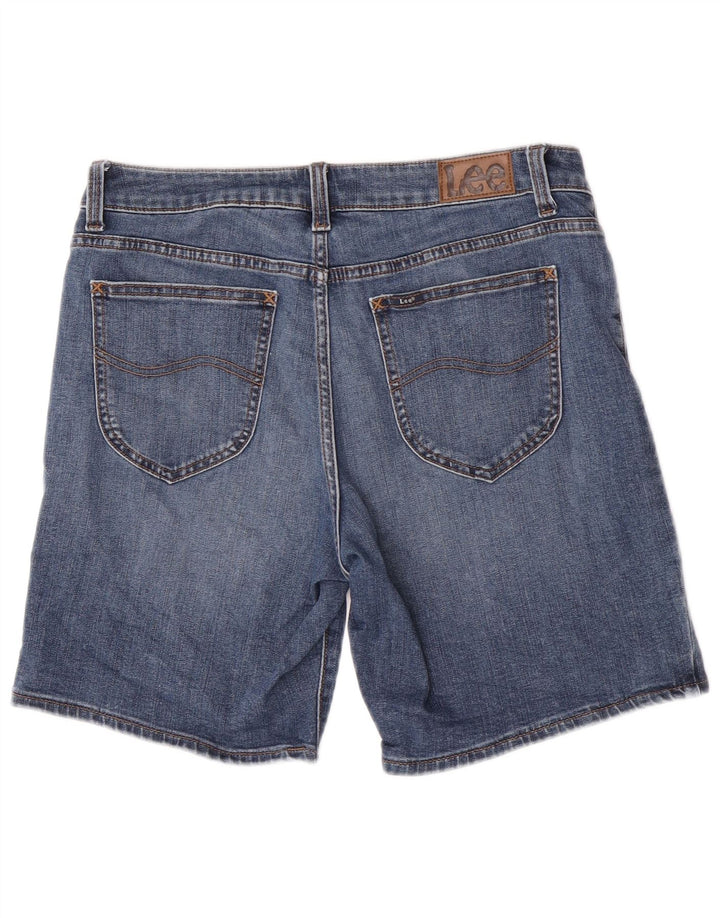 Lee - Pantalones cortos vaqueros de talle medio para mujer, ajuste regular, talla 8, mediana, W30, algodón azul