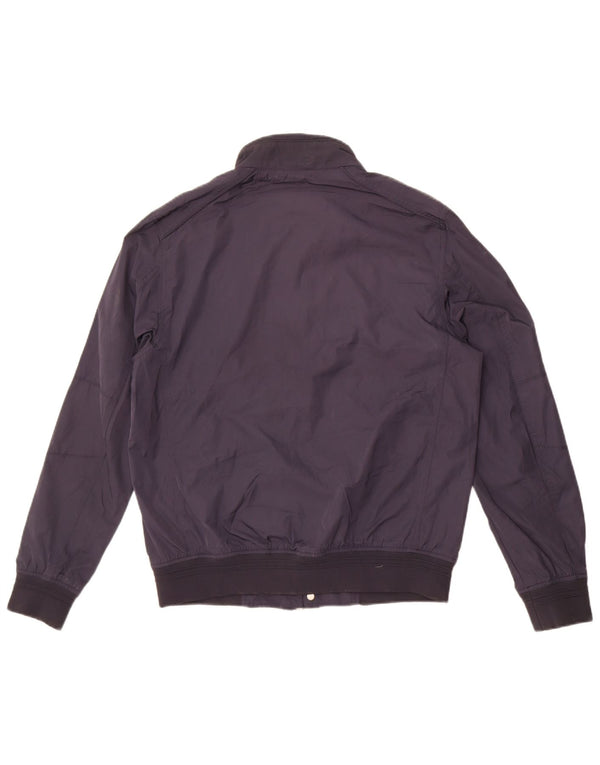 Zara Chaqueta Bomber para Hombre UK 40 Grande Poliéster Azul Marino