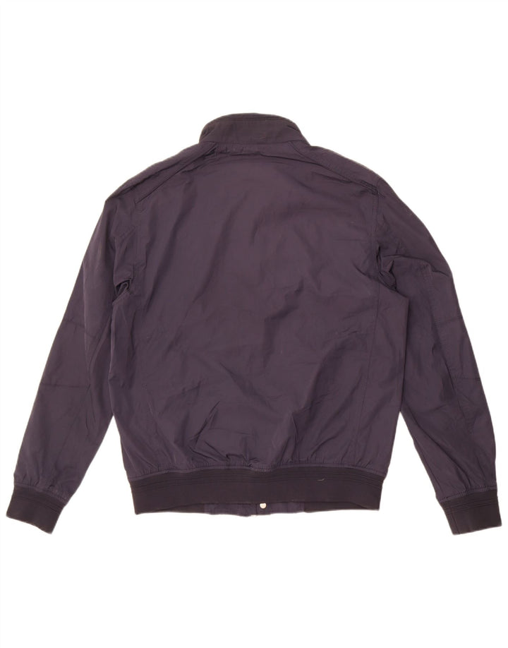 Zara Chaqueta Bomber para Hombre UK 40 Grande Poliéster Azul Marino