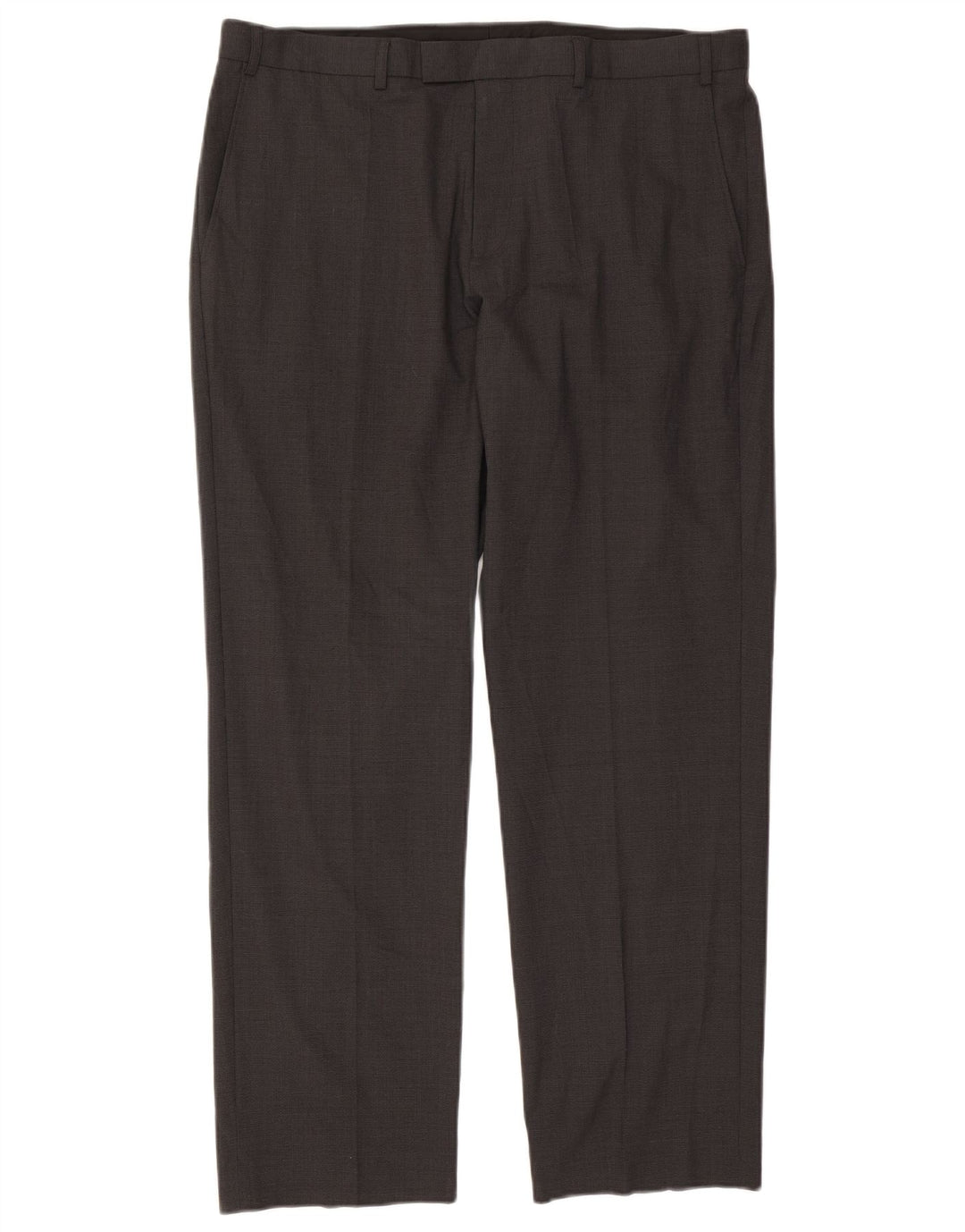 Marks & Spencer Pantalón de traje de corte regular para hombre W38 L31 Lana negra