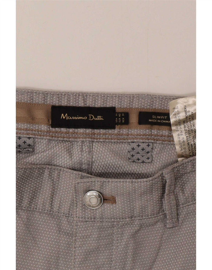 Pantalón Chino Massimo Dutti Hombre EU 40 Medium W31 L30 Gris Moteado